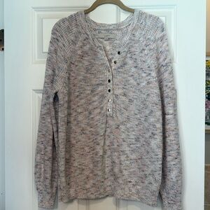 LOFT Half Button Sweater